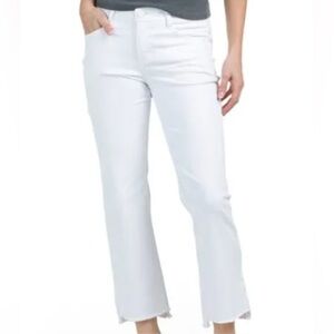 Democracy Women's Cropped White Jeans